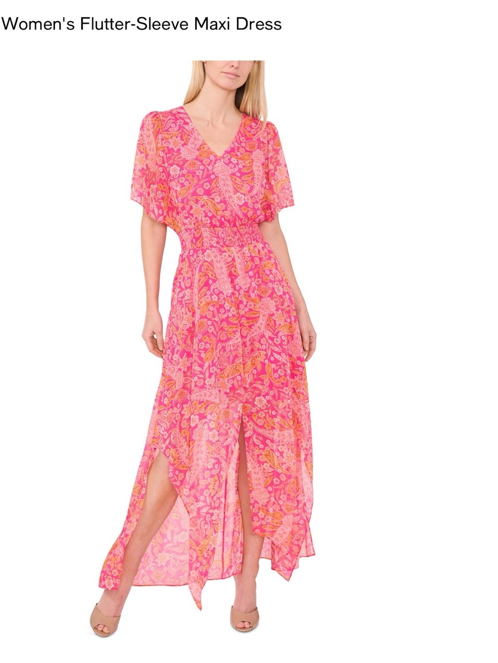 CeCe High Low Pink Maxi Dress